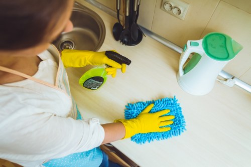 Deep cleaning service for a Brent home kitchen and living space