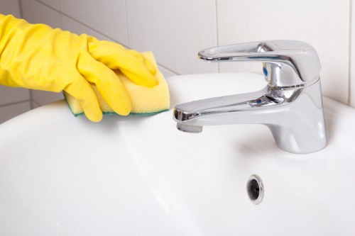 Local cleaning team working in a Brent residential property