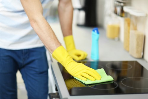 After builders cleaning for a refurbished home in Brent with careful surface cleaning
