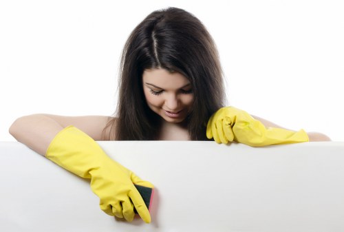 Cleaning a living room in a Brent flat before move-out inspection