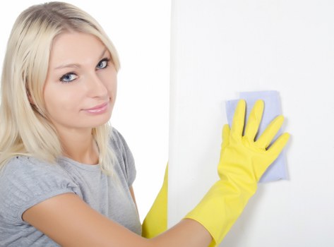 Local cleaner working in a Brent apartment building